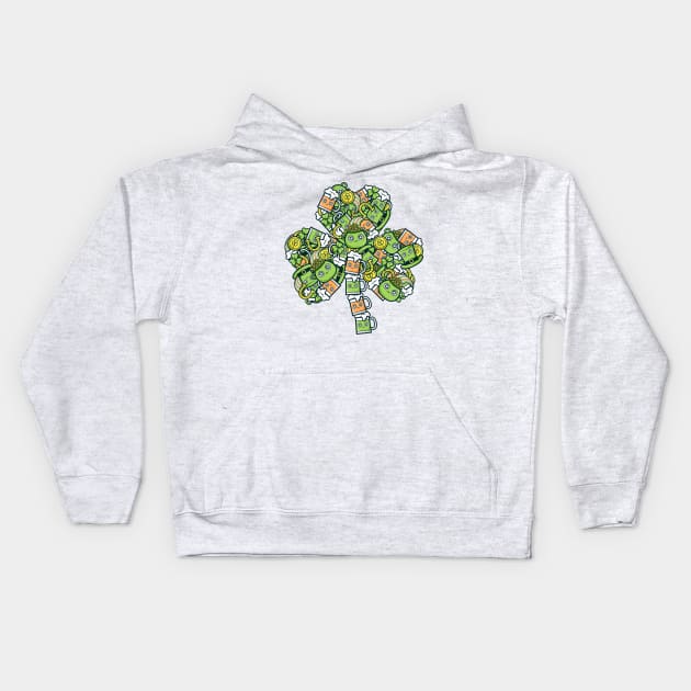 Kawaii Shamrock! Kids Hoodie by krisren28